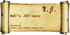 Nán Jázmin névjegykártya